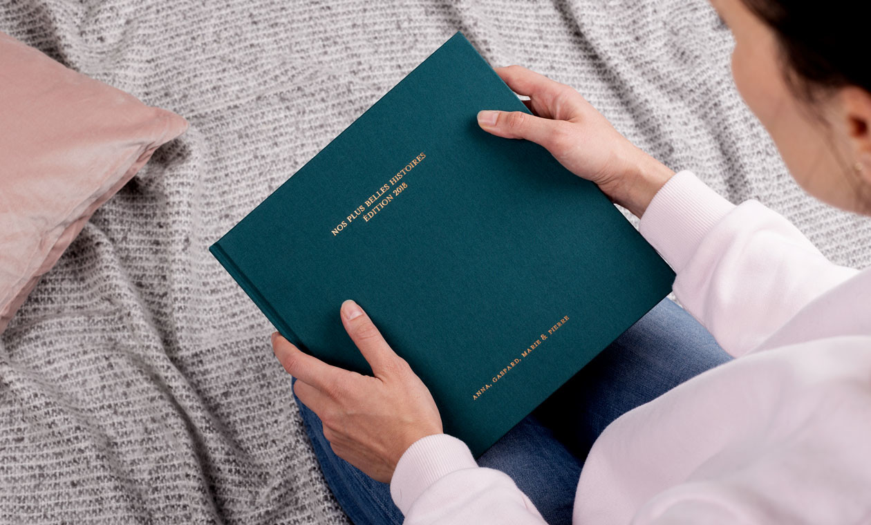 Livre photo couverture tissu Livre photo couverture tissu