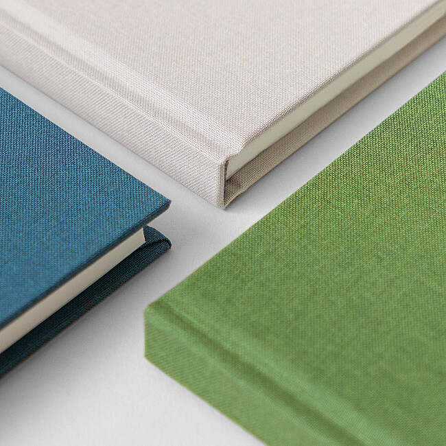 Trio de carnets vert bleu et beige Trio de carnets vert bleu et beige