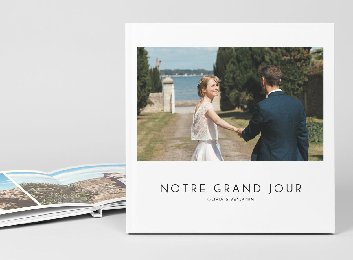 Album photo couverture rigide<br>Ouverture à plat Album photo couverture rigide<br>Ouverture à plat