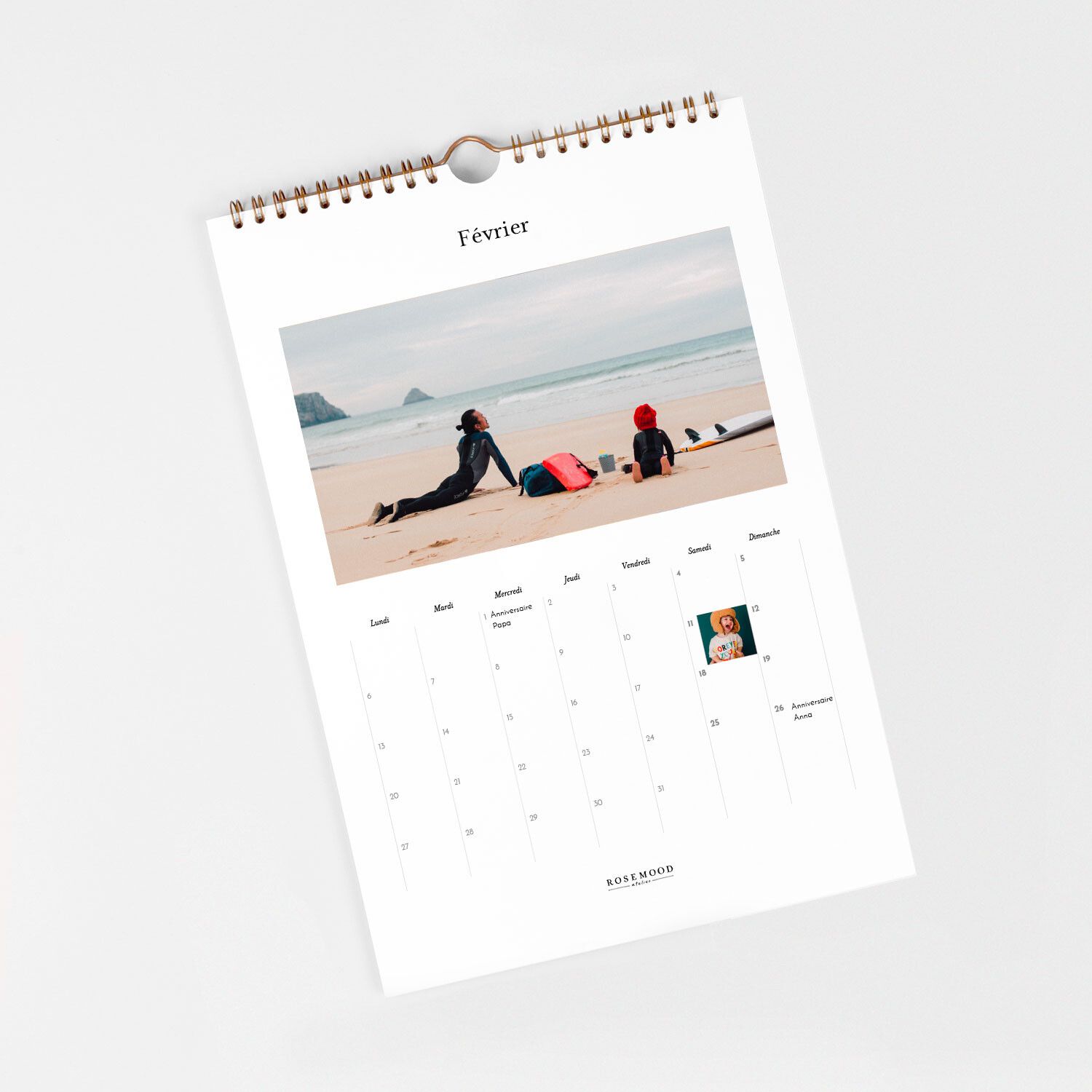 Créer un calendrier en ligne : calendrier photo à personnaliser – Rosemood