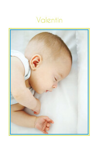 Faire-part de naissance Simple turquoise vert Faire-part de naissance Simple turquoise vert