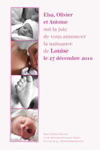 Faire-part de naissance Pellicule photo fushia Faire-part de naissance Pellicule photo fushia