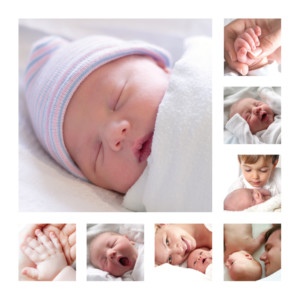 Faire-part de naissance Bébé en détail blanc Faire-part de naissance Bébé en détail blanc