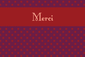 Carte de remerciement Girly thanks fuschia Carte de remerciement Girly thanks fuschia