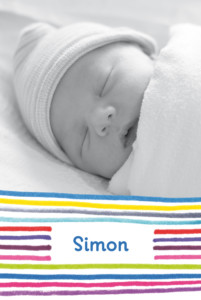 Faire-part de naissance Dessin lignes blanc Faire-part de naissance Dessin lignes blanc