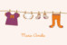 Faire-part de naissance Fil à linge photo fille Faire-part de naissance Fil à linge photo fille