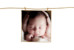 Faire-part de naissance Fil à linge photo fille Faire-part de naissance Fil à linge photo fille