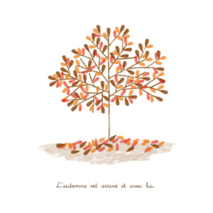Faire-part de naissance Automne (4 pages) brun Faire-part de naissance Automne (4 pages) brun