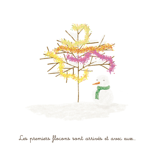 Faire-part de naissance Hiver 4p blanc Faire-part de naissance Hiver 4p blanc