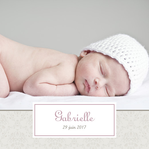 Faire-part de naissance Ambiance florale rv rose Faire-part de naissance Ambiance florale rv rose