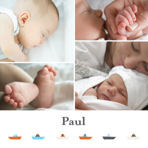 Faire-part de naissance Petits bateaux rv Faire-part de naissance Petits bateaux rv
