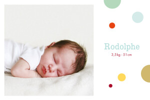 Faire-part de naissance Photo bulles mixte Faire-part de naissance Photo bulles mixte