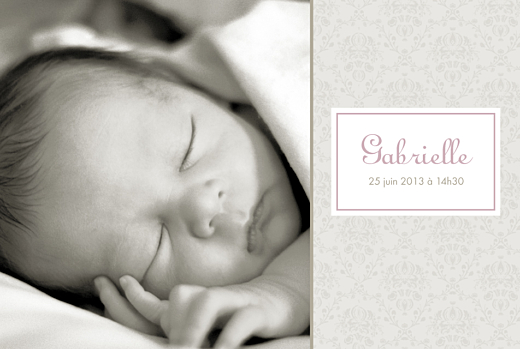Faire-part de naissance Ambiance florale paysage 4p fille Faire-part de naissance Ambiance florale paysage 4p fille