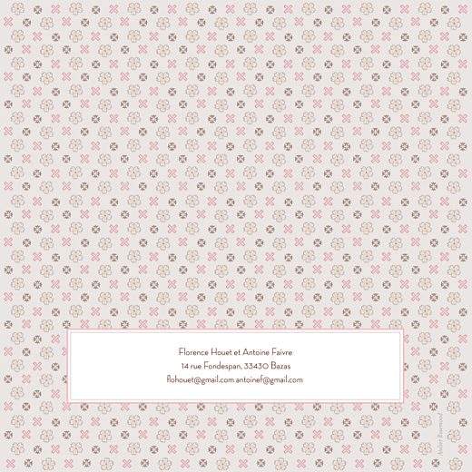 Faire-part de mariage Pattern taupe Faire-part de mariage Pattern taupe