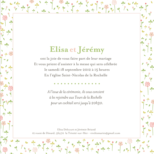 Faire-part de mariage Romance fleurs - Page 3 Faire-part de mariage Romance fleurs - Page 3