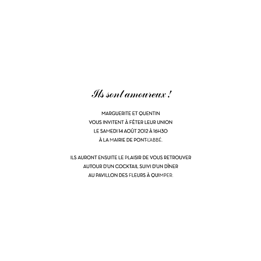 Faire-part de mariage Toi moi oui formes Faire-part de mariage Toi moi oui formes