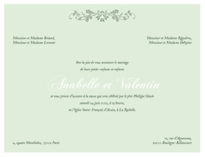Faire-part de mariage Charme vert Faire-part de mariage Charme vert