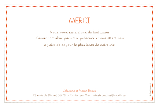 Carte de remerciement mariage Initiales photo Carte de remerciement mariage Initiales photo