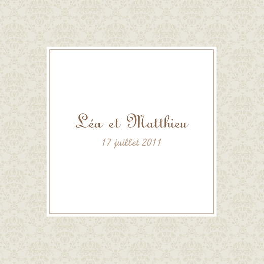 Faire-part de mariage Nous deux marron Faire-part de mariage Nous deux marron