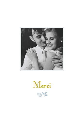Carte de remerciement mariage Forêt bleu Carte de remerciement mariage Forêt bleu