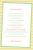 Carton d'invitation mariage Festivité vert - Page 1