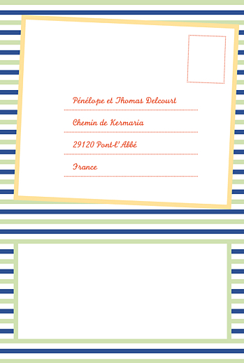 Carton réponse mariage Festivités portrait - Verso Carton réponse mariage Festivités portrait - Verso