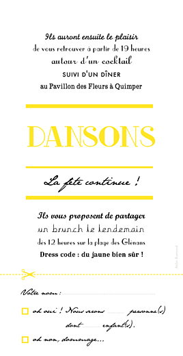 Faire-part de mariage Un grand oui ! jaune - Page 2 Faire-part de mariage Un grand oui ! jaune - Page 2