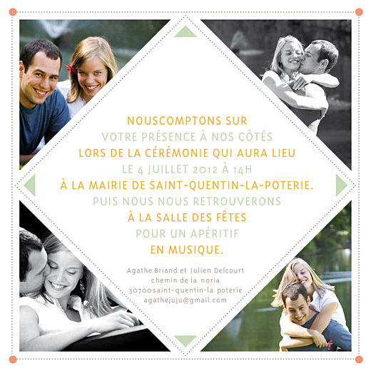 Faire-part de mariage 4 photos losange rv beige - Page 2 Faire-part de mariage 4 photos losange rv beige - Page 2