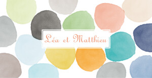 Faire-part de mariage Aquarelle orange Faire-part de mariage Aquarelle orange