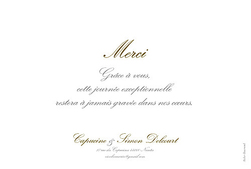 Carte de remerciement mariage Plein la vue ! (paysage) photo Carte de remerciement mariage Plein la vue ! (paysage) photo