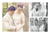 Carte de remerciement mariage Simple 3 photos blanc - Page 1