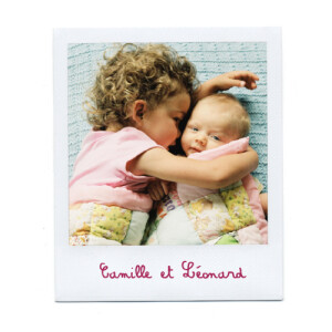 Faire-part de naissance Polaroid 4 pages blanc Faire-part de naissance Polaroid 4 pages blanc