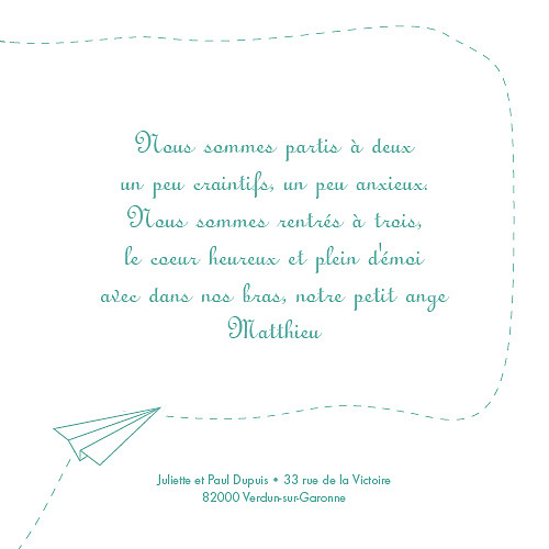 Faire-part de naissance Origami avion 3 photos vert - Page 3 Faire-part de naissance Origami avion 3 photos vert - Page 3