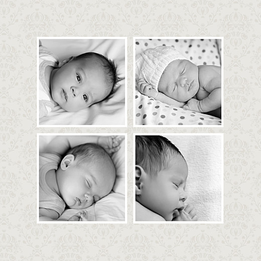 Faire-part de naissance Ambiance florale 5 photos fille Faire-part de naissance Ambiance florale 5 photos fille