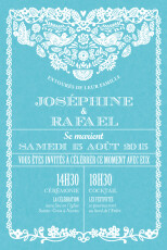 Faire-part de mariage Papel Picado turquoise Faire-part de mariage Papel Picado turquoise