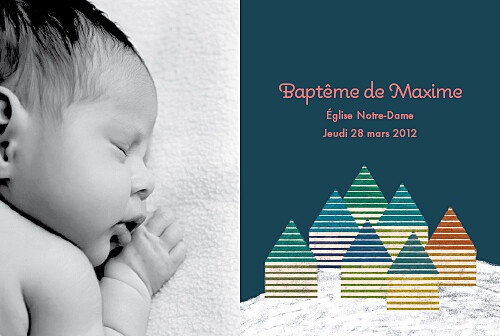 Faire-part de baptême Baptême en hiver bleu Faire-part de baptême Baptême en hiver bleu