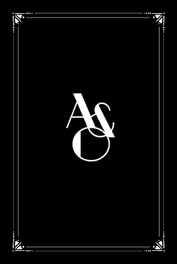 Faire-part de mariage Art déco (4 pages) noir Faire-part de mariage Art déco (4 pages) noir