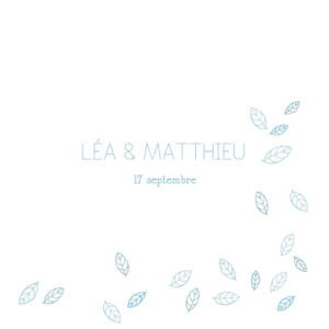 Faire-part de mariage Nature bleu Faire-part de mariage Nature bleu