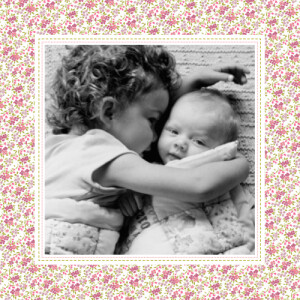 Faire-part de naissance Liberty 4 pages rose Faire-part de naissance Liberty 4 pages rose