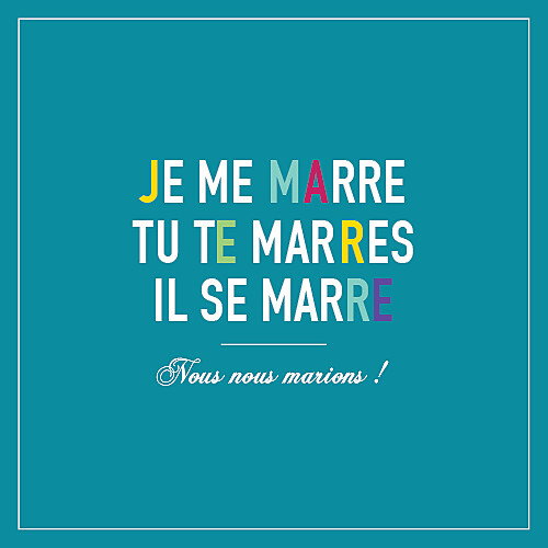Faire-part de mariage Marrons-nous céladon Faire-part de mariage Marrons-nous céladon