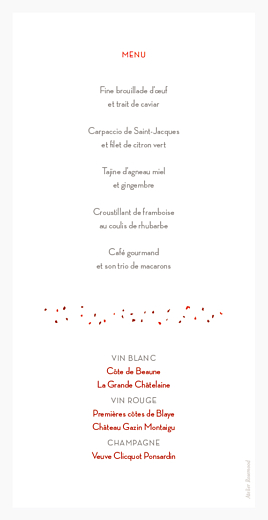 Menu de mariage En route ! gris rouge - Page 2 Menu de mariage En route ! gris rouge - Page 2