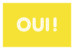 Carton d'invitation mariage Un grand oui ! jaune Carton d'invitation mariage Un grand oui ! jaune