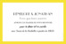 Carton d'invitation mariage Un grand oui ! jaune Carton d'invitation mariage Un grand oui ! jaune