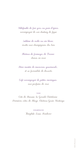 Menu de mariage Oiseaux (panoramique) prune taupe - Page 2 Menu de mariage Oiseaux (panoramique) prune taupe - Page 2