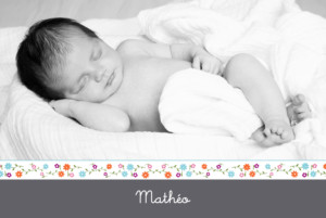 Faire-part de naissance Cueillette paysage gris Faire-part de naissance Cueillette paysage gris