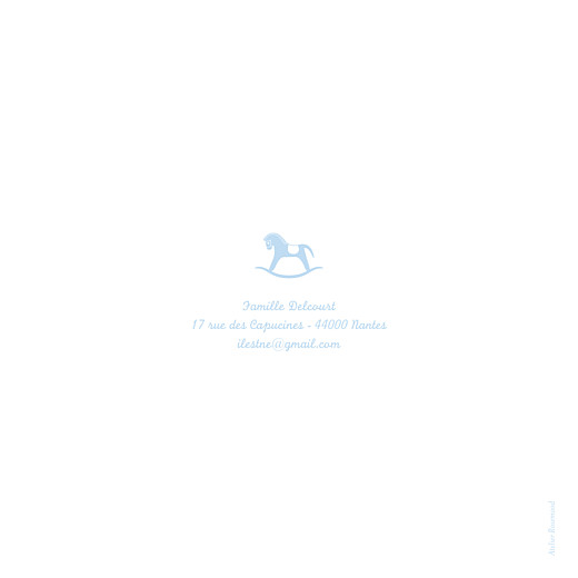 Faire-part de naissance Cheval photo 4 pages ciel Faire-part de naissance Cheval photo 4 pages ciel