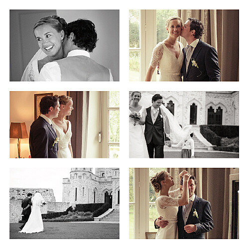 Carte de remerciement mariage Simple 6 photos blanc - Recto Carte de remerciement mariage Simple 6 photos blanc - Recto
