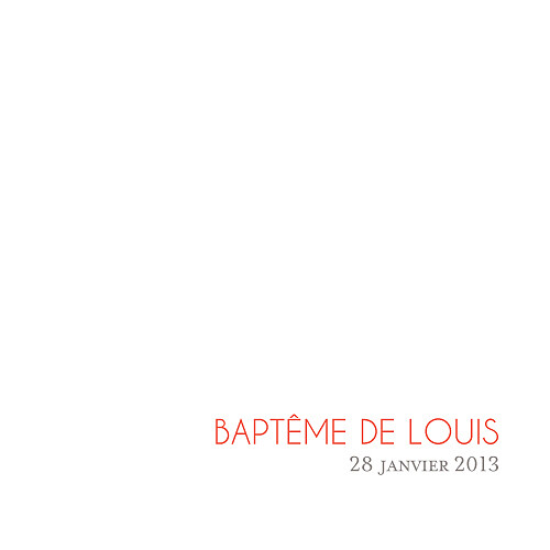 Faire-part de baptême Réjouissance blanc Faire-part de baptême Réjouissance blanc