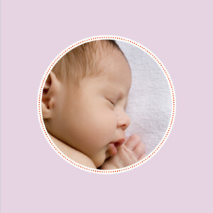 Faire-part de naissance Bilingue médaillons parme Faire-part de naissance Bilingue médaillons parme