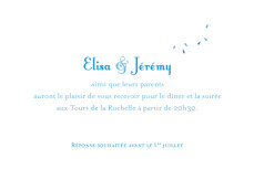 Carton d'invitation mariage Bouquet bleu
